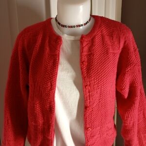 Women's Red Knit Sweater
